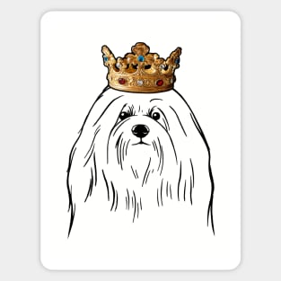 Coton de Tulear Dog King Queen Wearing Crown Sticker